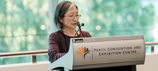 Dr Melanie Wong announcing