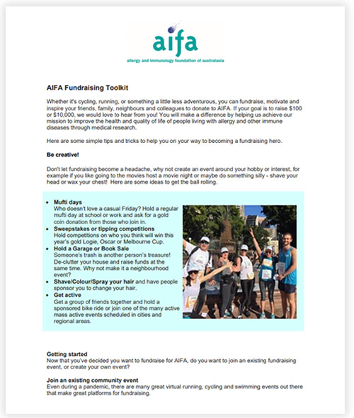 AIFA Fundraising toolkit 2020