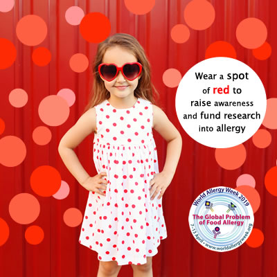 Wear a Spot of Red during World Allergy Week 2019